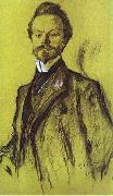 Valentin Serov Portrait of Konstantin Balmont. oil
